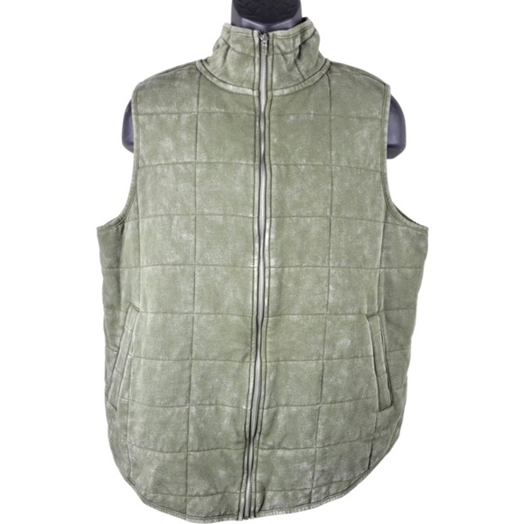 NWT WESTBOUND Woman’s Stand Collar Quilted Zipper Sleeveless Vest Vintage Green - Picture 1 of 16